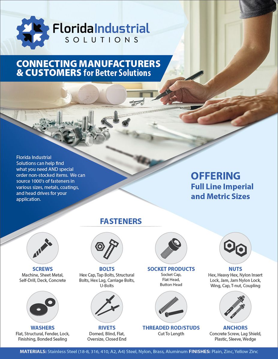 Florida Industrial Solutions Tampa Company Line Card - Page 1