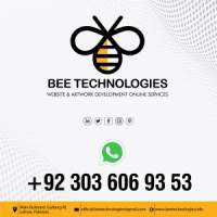 BEE TECHNOLOGIES. We are offering Website Development, Graphic Designing, Logo designing, Stationery Designing, Catalog Designing, Social media marketing campaign, we are just a single message far away from you., LAHORE