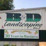 B & D Landscaping, Winsted, logo