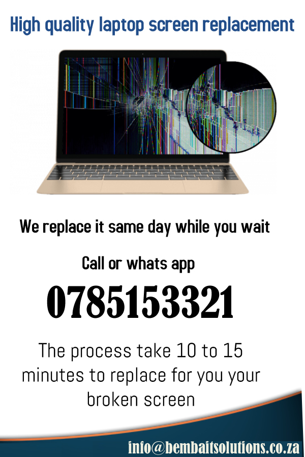 Onsite laptop screen replacement at the comfort of your home or office