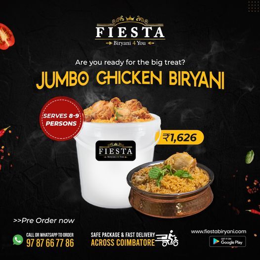 Fiesta Jumbo Bucket - Chicken Biryani