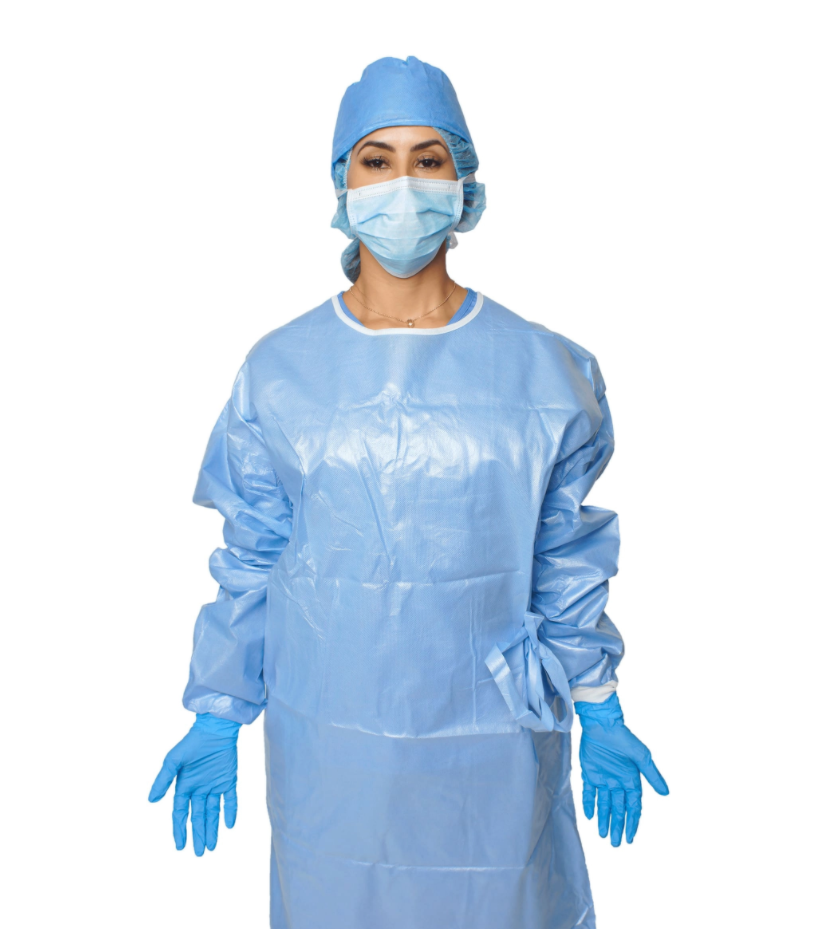 Poly-Coated Disposable Surgical Gown Supplier USA | AlphaProMed