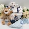 Personalisable Mummy And Baby Boy Bear And Lion Themed Gift Hamper