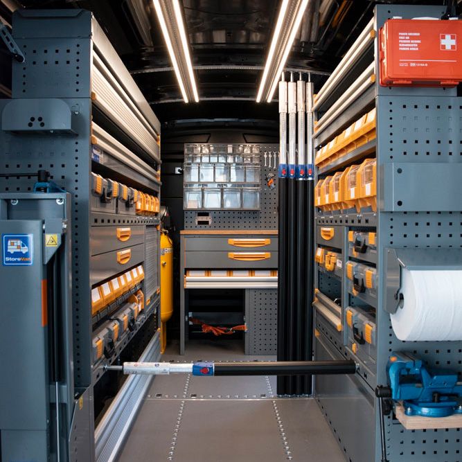 Scaffalature per furgoni