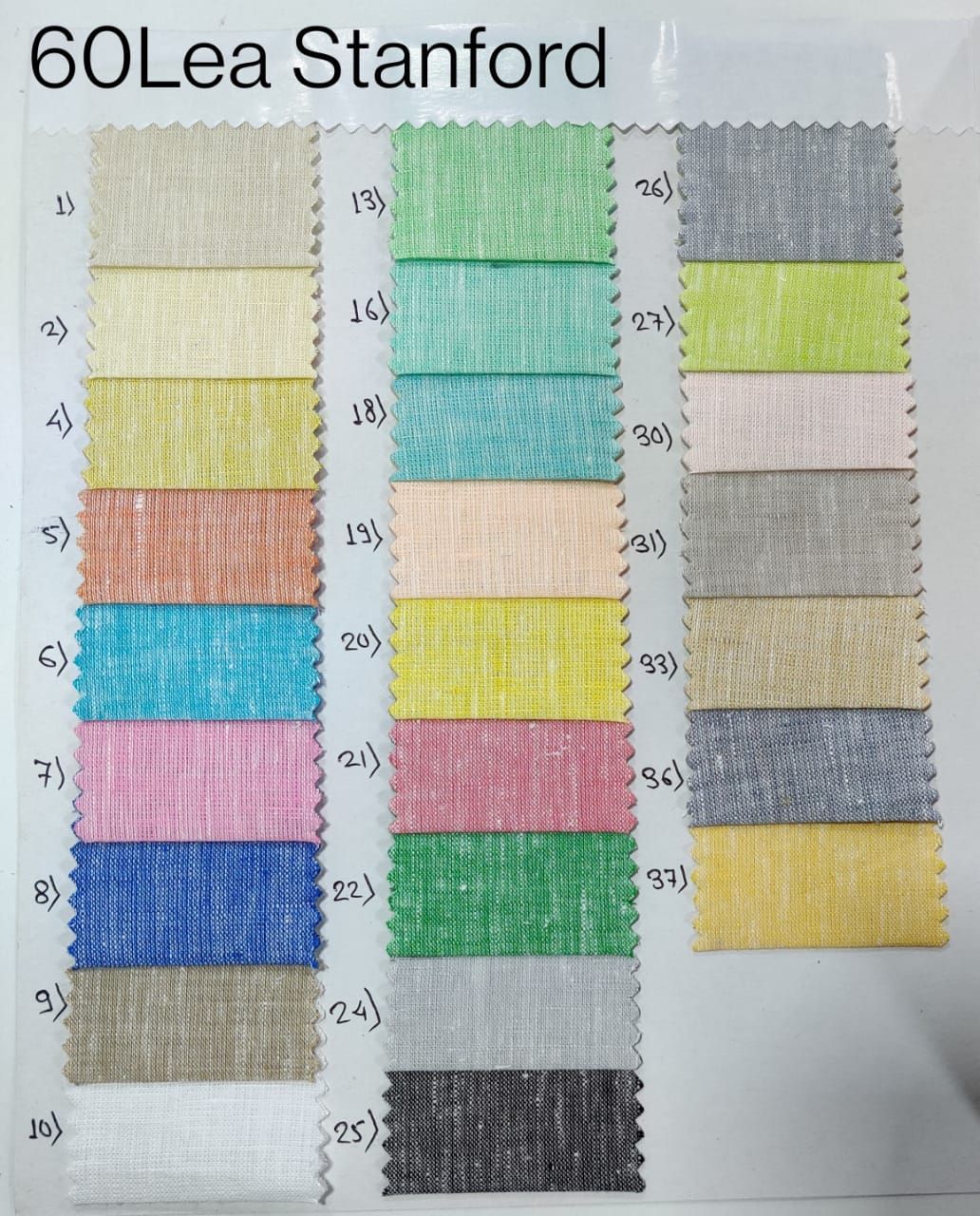 100% Pure Linen Fabric Lea 60*60
