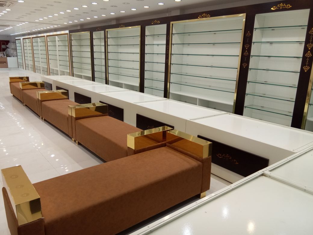 Clothing shop display racks