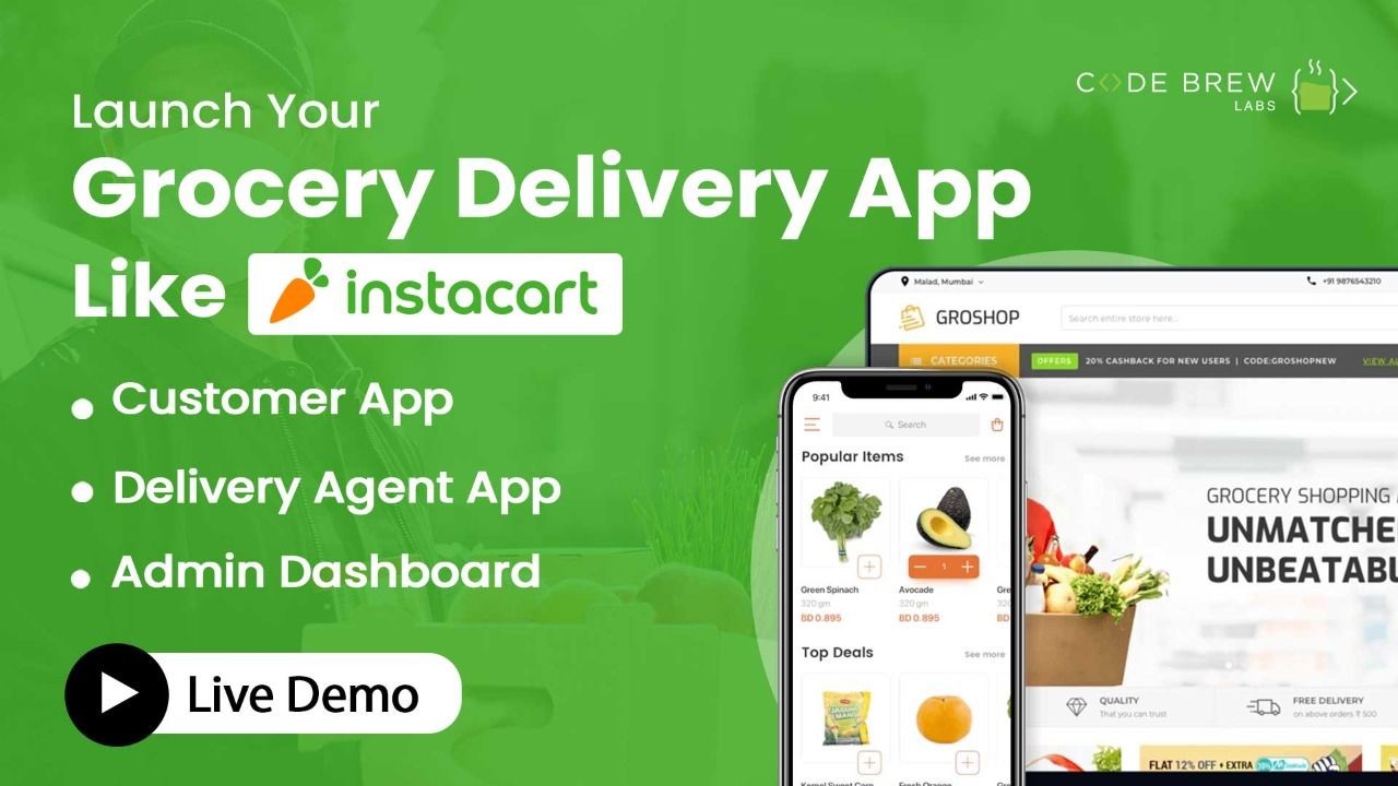 Online Delivery Mobile App Development Company | Code Brew Labs 