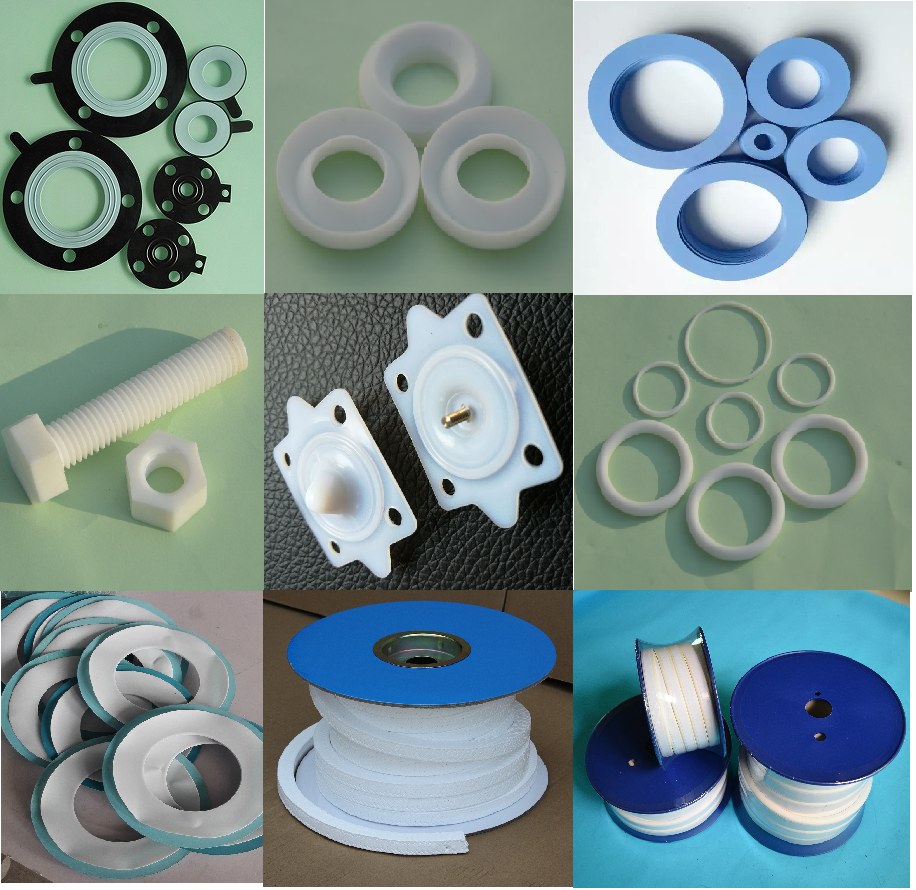 PTFE gaskets,PTFE diaphragm,PTFE O-ring,PTFE rubber gaskets,PTFE envelop gasket,PTFE packing,graphite PTFE packing,PTFE packing yarn