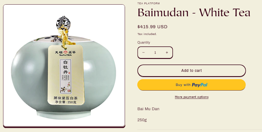 Baimudan - White Tea