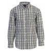 Gioberti Men's Long Sleeve Plaid Button Down Shirt, Black / White Checkered