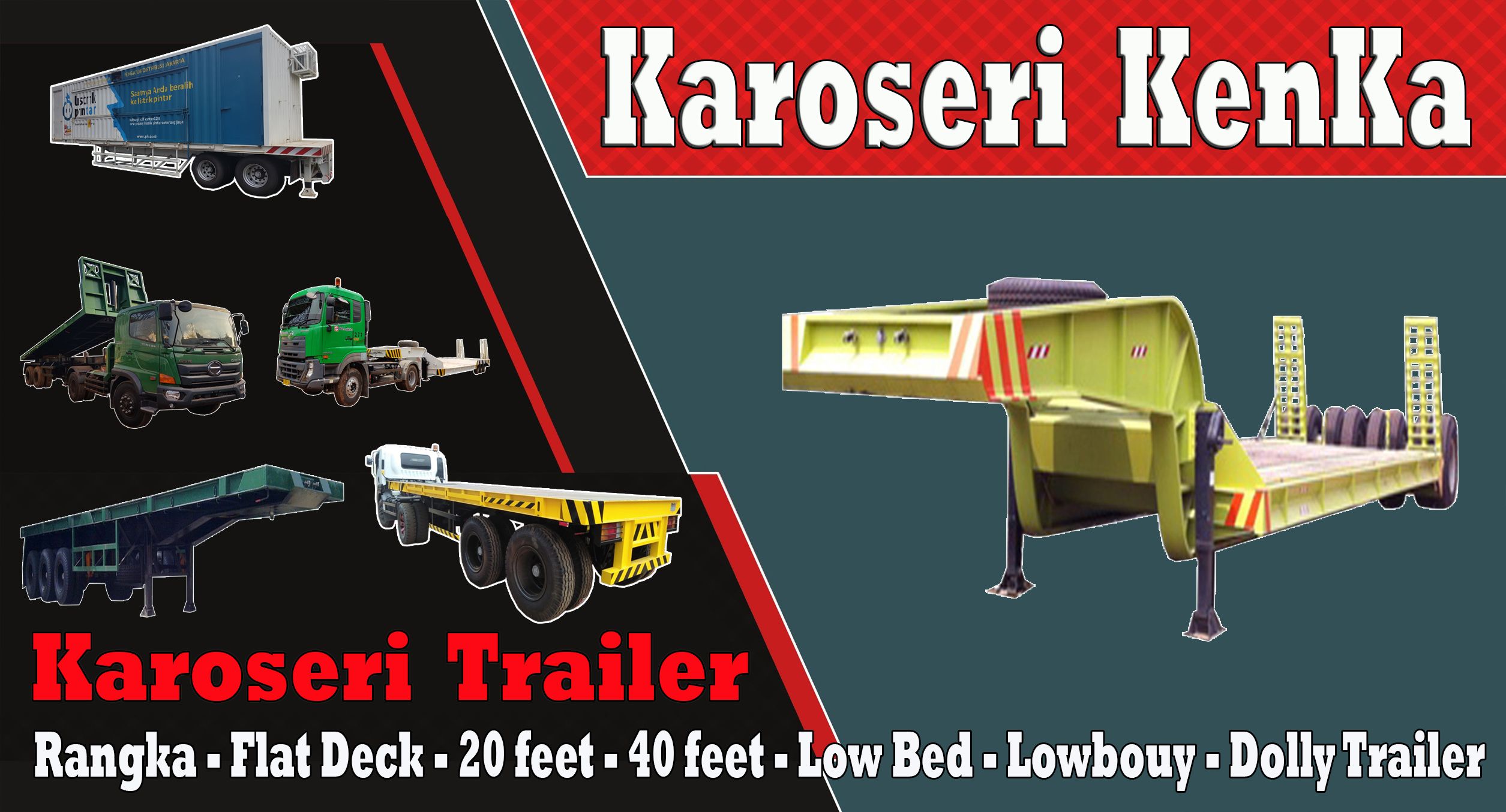 Karoseri Trailer - Arm Roll - Tail Gate - Dump Truck