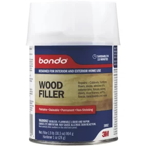 3M 20082 Bondo Wood Filler, 1 Quart