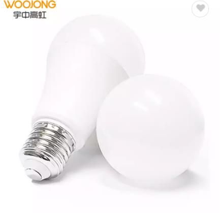 WOOJONG white led lampmanual button residential plastic+aluminum+pc led light bulb