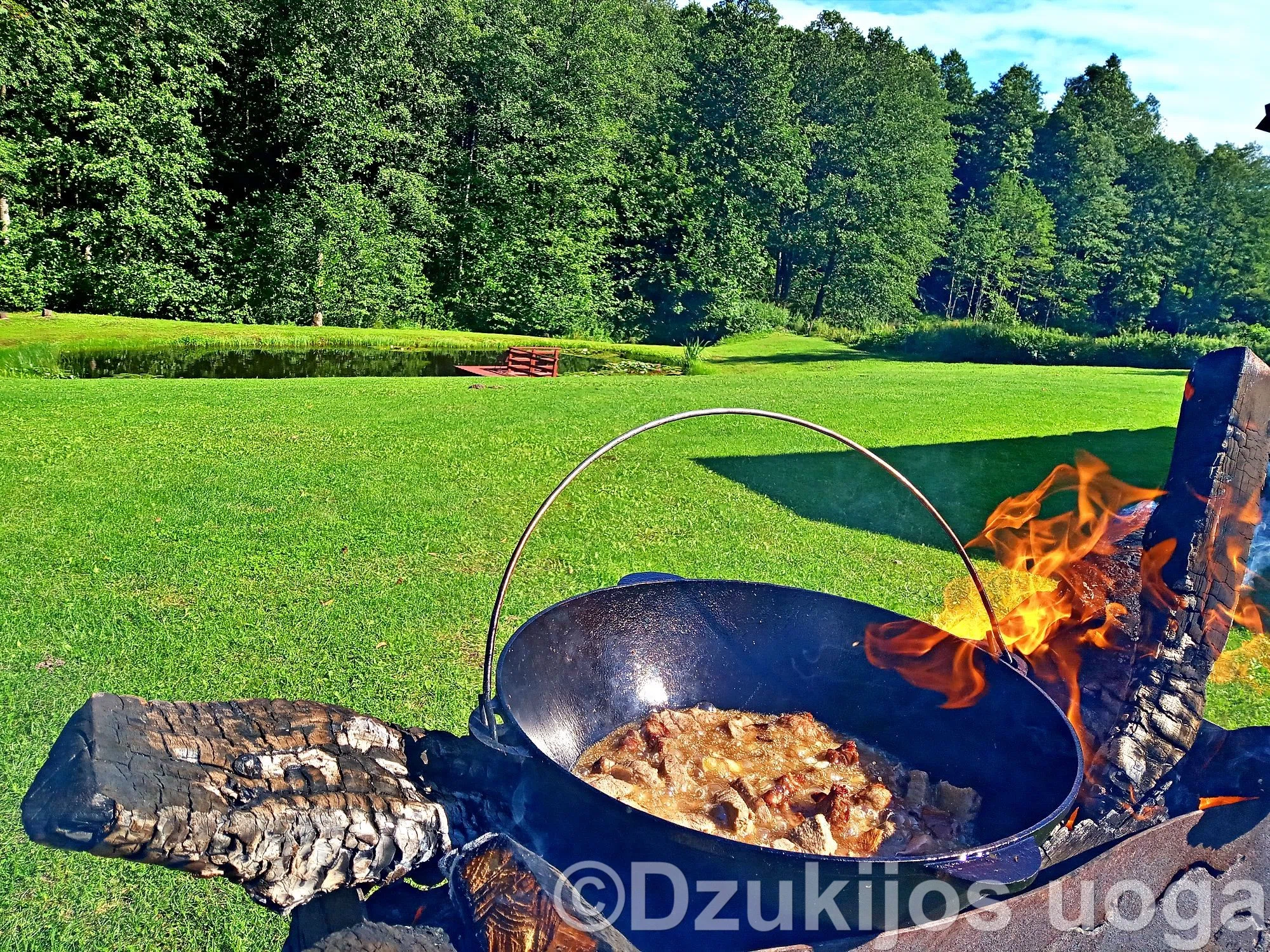 Pilaf cooking classes on fire