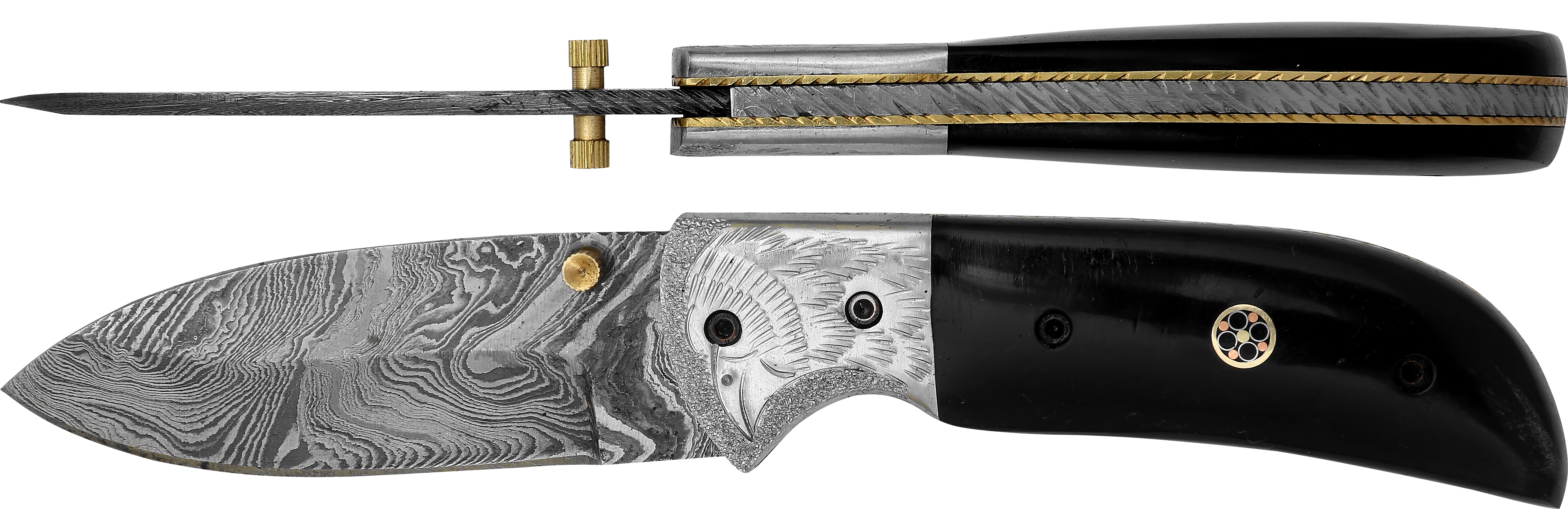 Couteau de poche souvenir pliant damas excellence