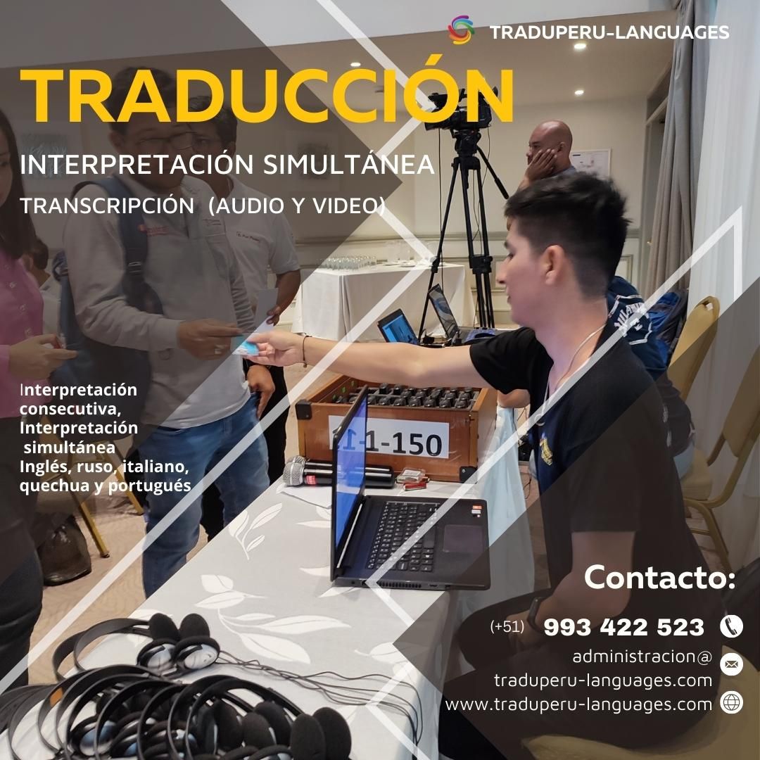 EQUIPOS PARA TRADUCCIÓN SIMULTÁNEA Y VISITAS GUIADAS REUNIONES , CONFERENCIAS Y FABRICAS EN LIMA, CUSCO , AREQUIPA, PIURA Y TODO EL PERÚ