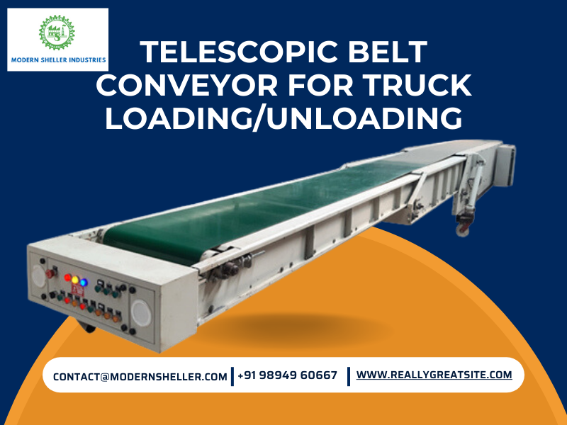 Modern sheller - Telescopic Conveyor  belt manufacturer in India 
