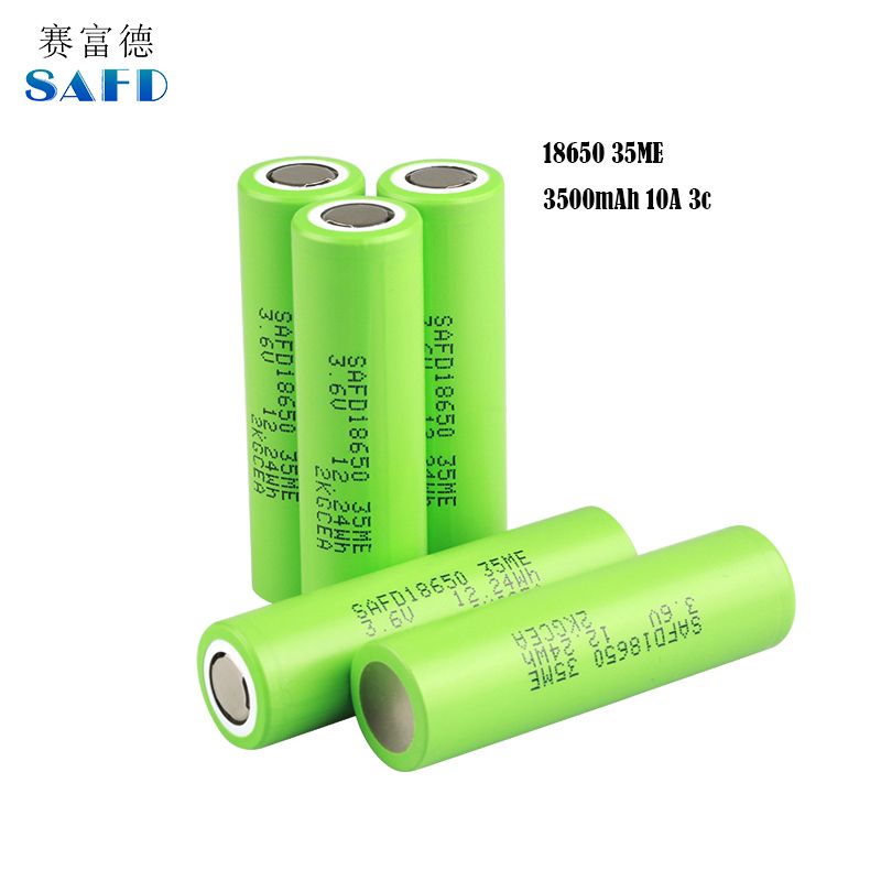 SAFD 35ME 3.6V 3500mah 10A discharging high capacity 18650 lithium battery