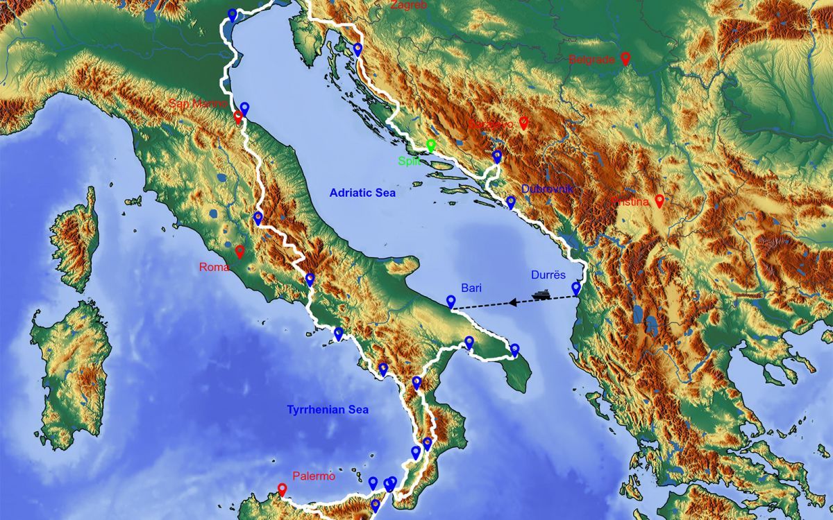 Croatia-Sicily-Amalfi Coast Motorcycle Tour 