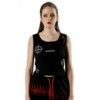 Black Tank Tops for Women | Embroidered Sleeve | Interludex - INTERLUDEX