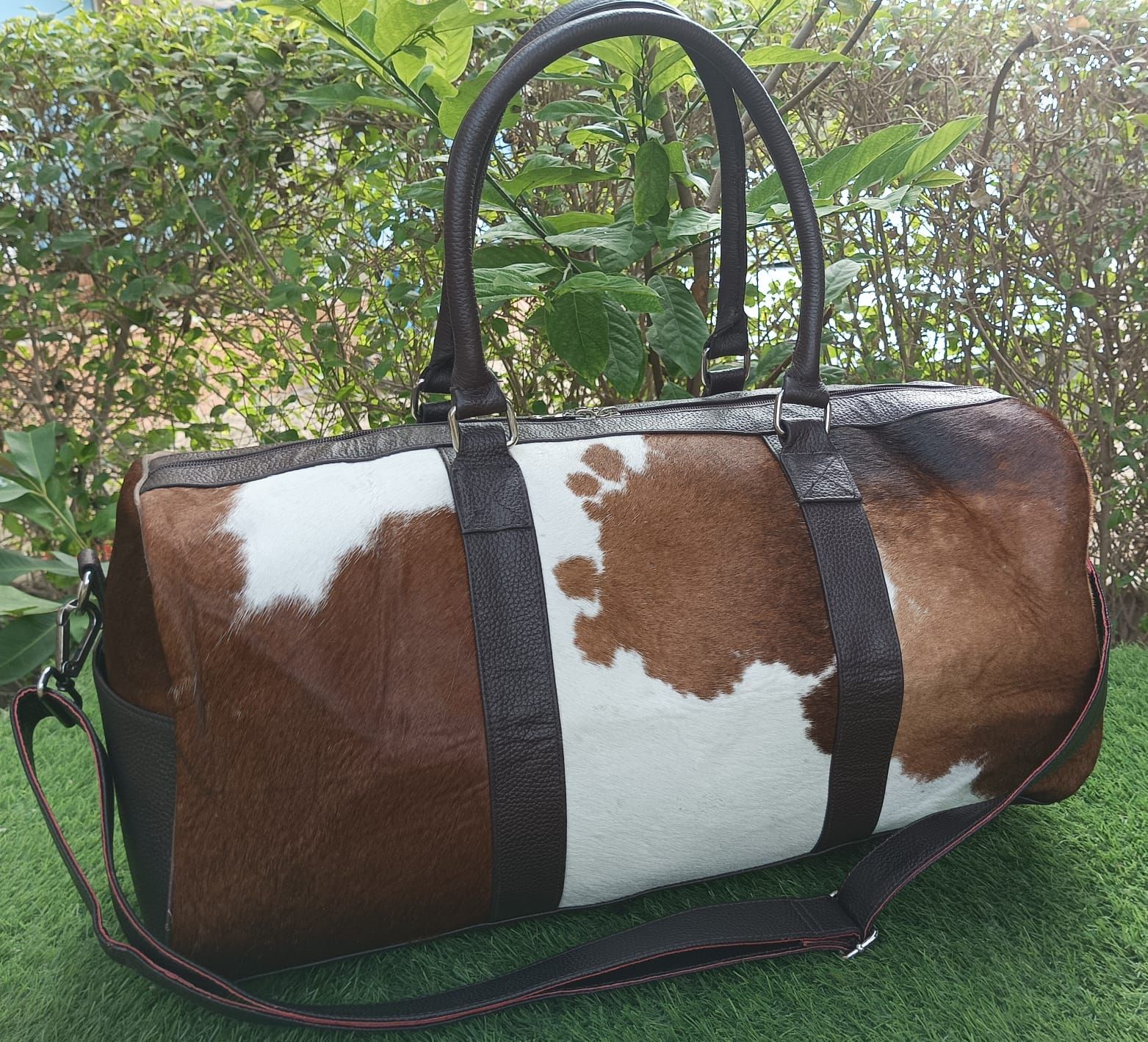 Duffle Bag Cowhide Hair-on