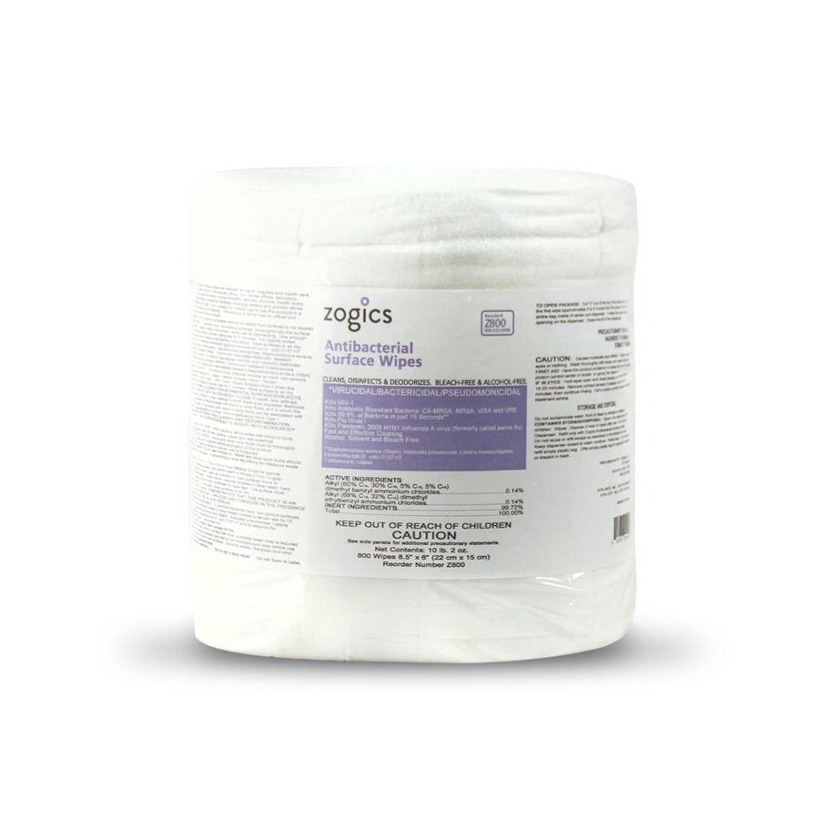 Zogics Antibacterial Wipes (4 rolls/case)