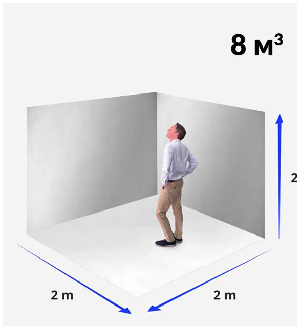 Storage in an 8 m³ block 