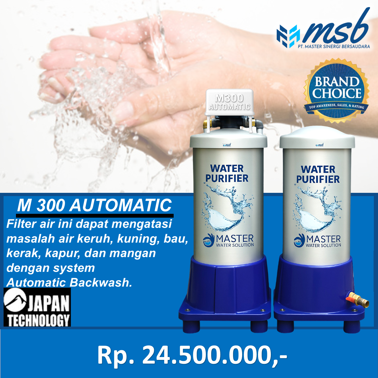 Filter Air Master M300 Automatic | Filter Air Otomatis Rumah Tangga