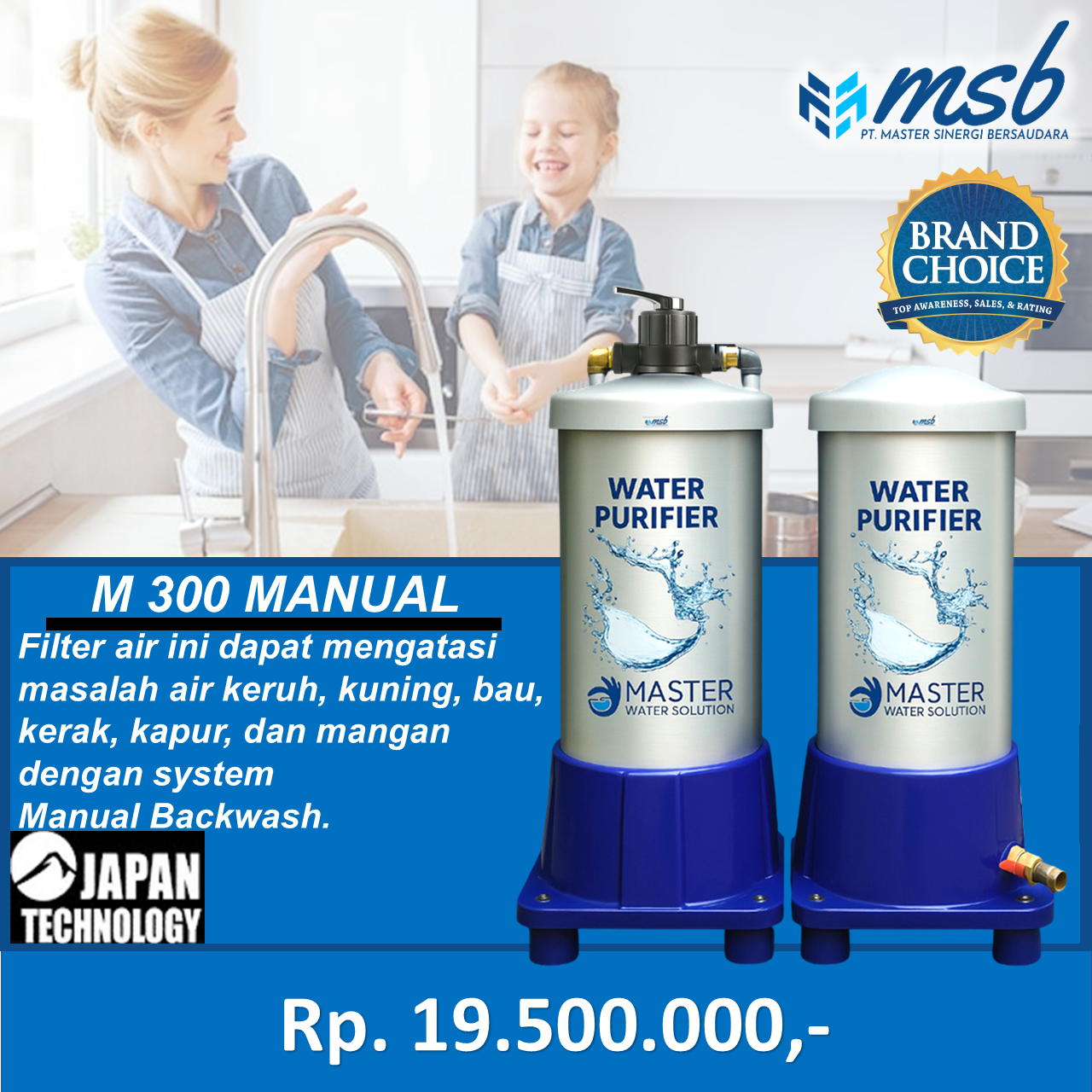 Filter Air Master M300 Manual | Filter Air Rumah Tangga