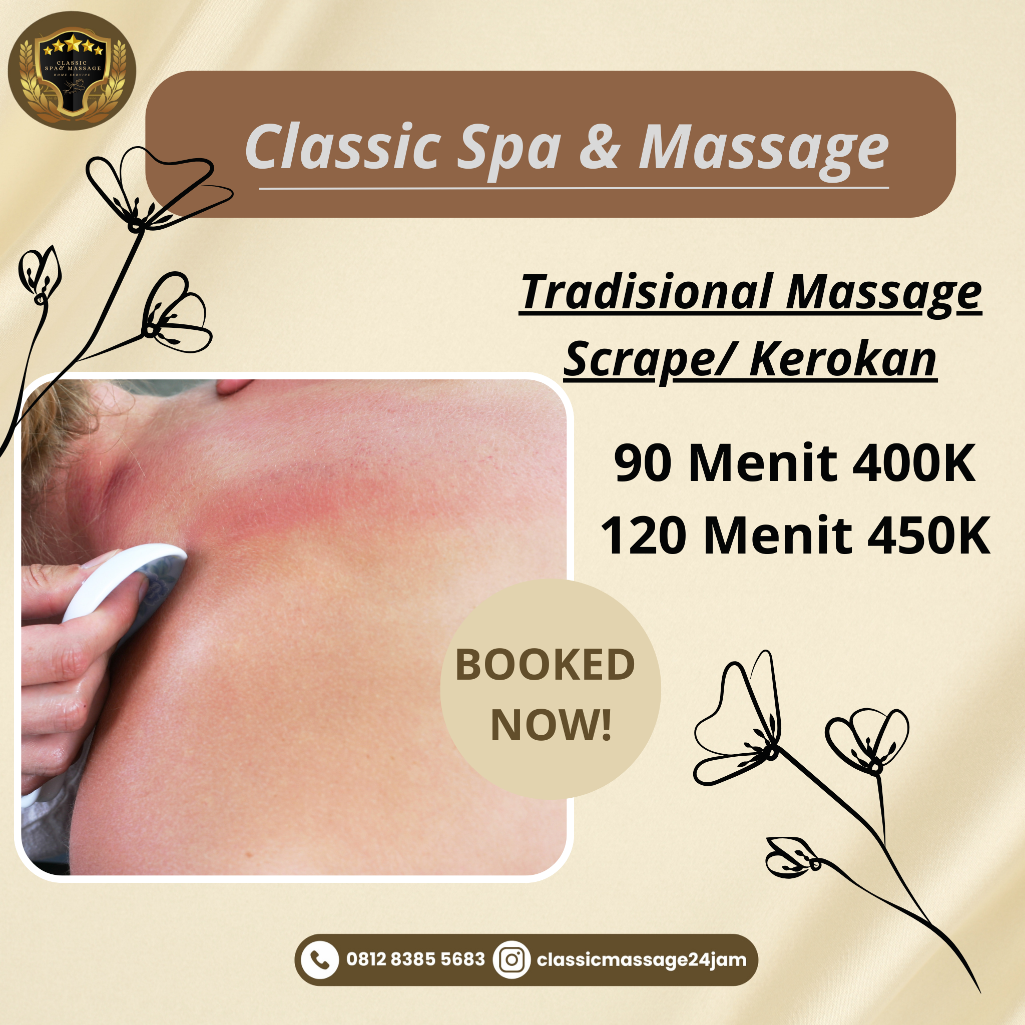 Tradisional Massage +Kerokan/Scrape 