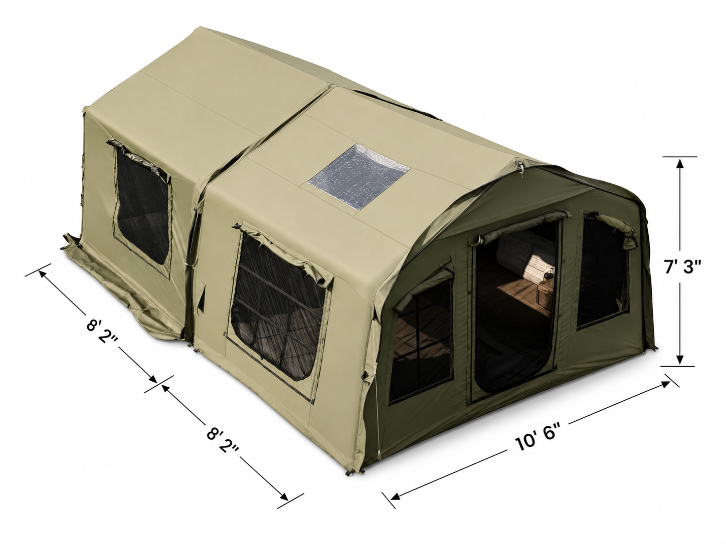 Modular Inflatable Camping Tent with Extension Cabin 