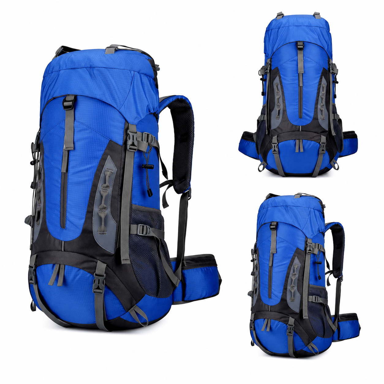 70L Large Capacity Waterproof Hiking Backpack with Shoe Compartment 