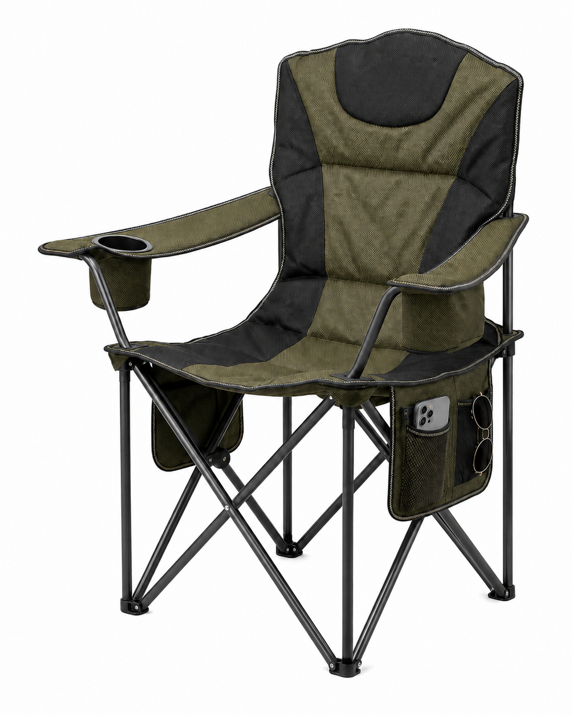 Heavy-Duty Oxford Fabric Folding Camping Chair 
