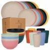 32-Piece Wheat Straw Dinnerware Set