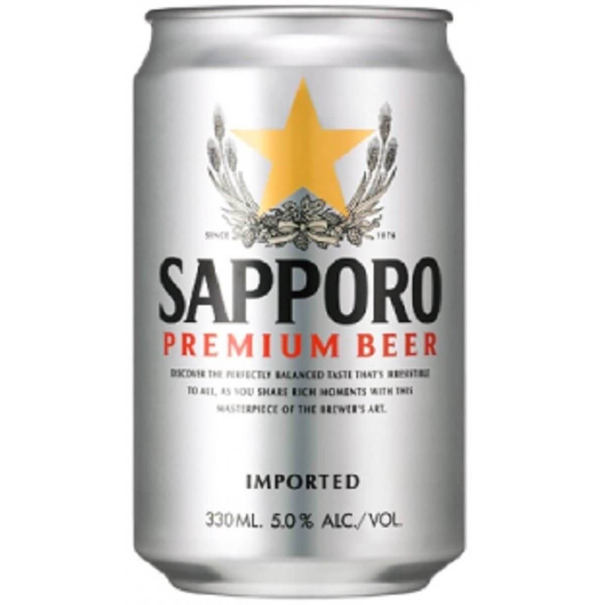 Sapporo Can Case 24 x 330ml/ 500ml 