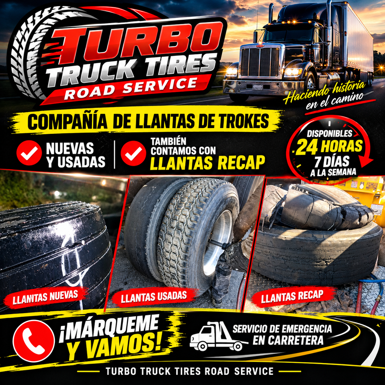 Turbo Truck Tires Road service