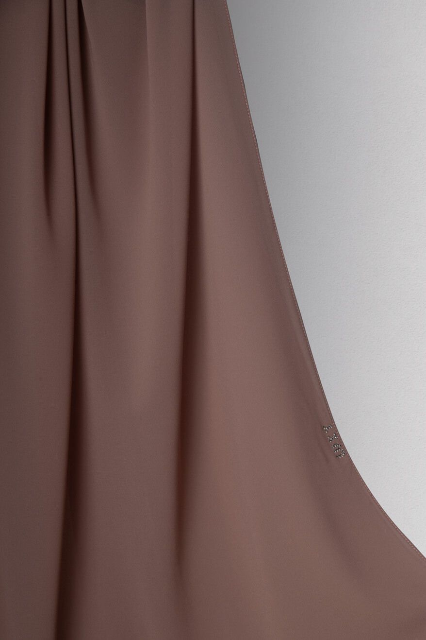 Chiffon Hijab in Rosy Brown