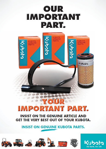 Kubota Genuine Spare Parts 