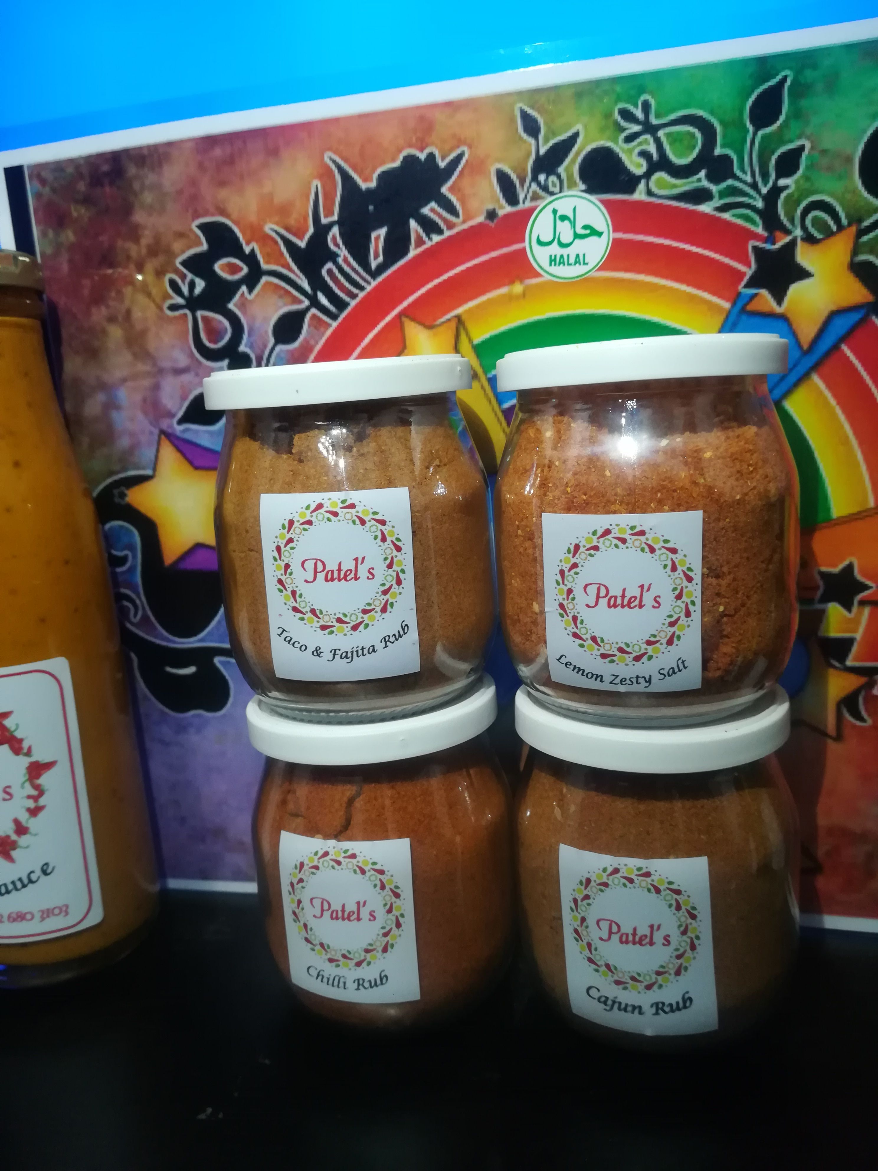 Cajun Rub, Chilli Rub, Taco and Fajita Rub and Lemon Zesty Salt