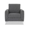 Jozel Single Seater Fabric Sofa - Dark Grey