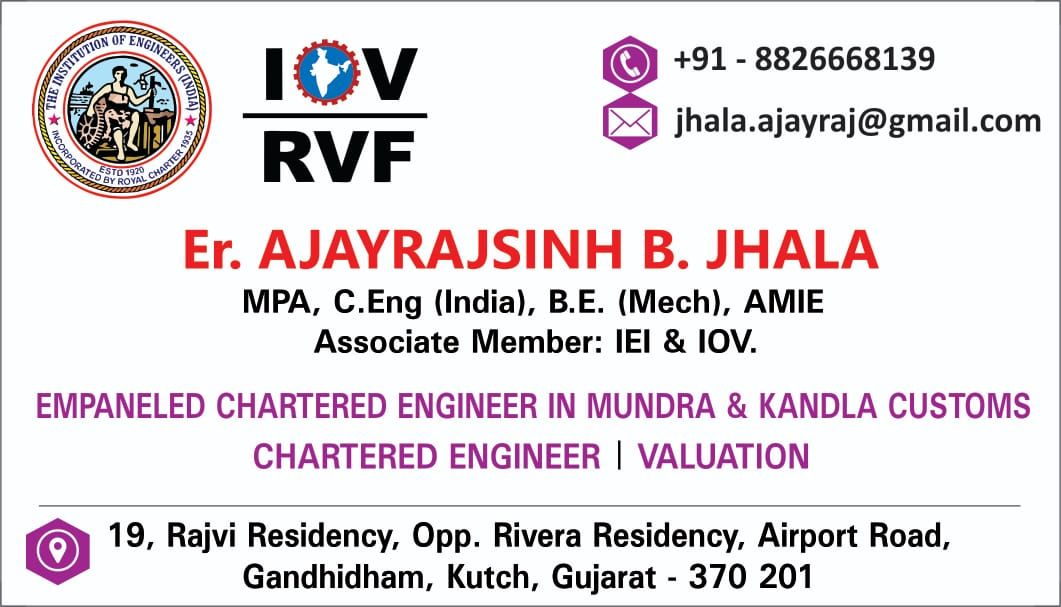 CHARTERED ENGINEERS , VALUATIONS , SURVEYORS ,CUSTOMS VALUERS