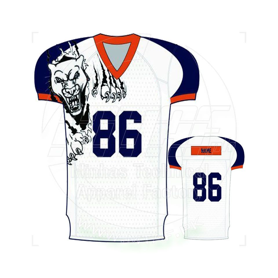 12 panel American Football Uniform