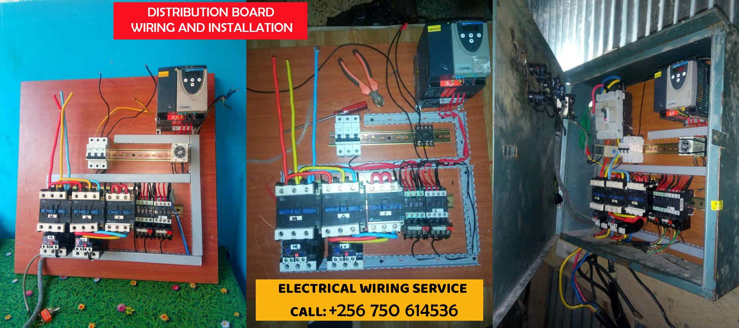 It was definitely a success and a joy of work on completing Distribution board wiring and installation at a juice factory in Jinja. Call +256750614536 